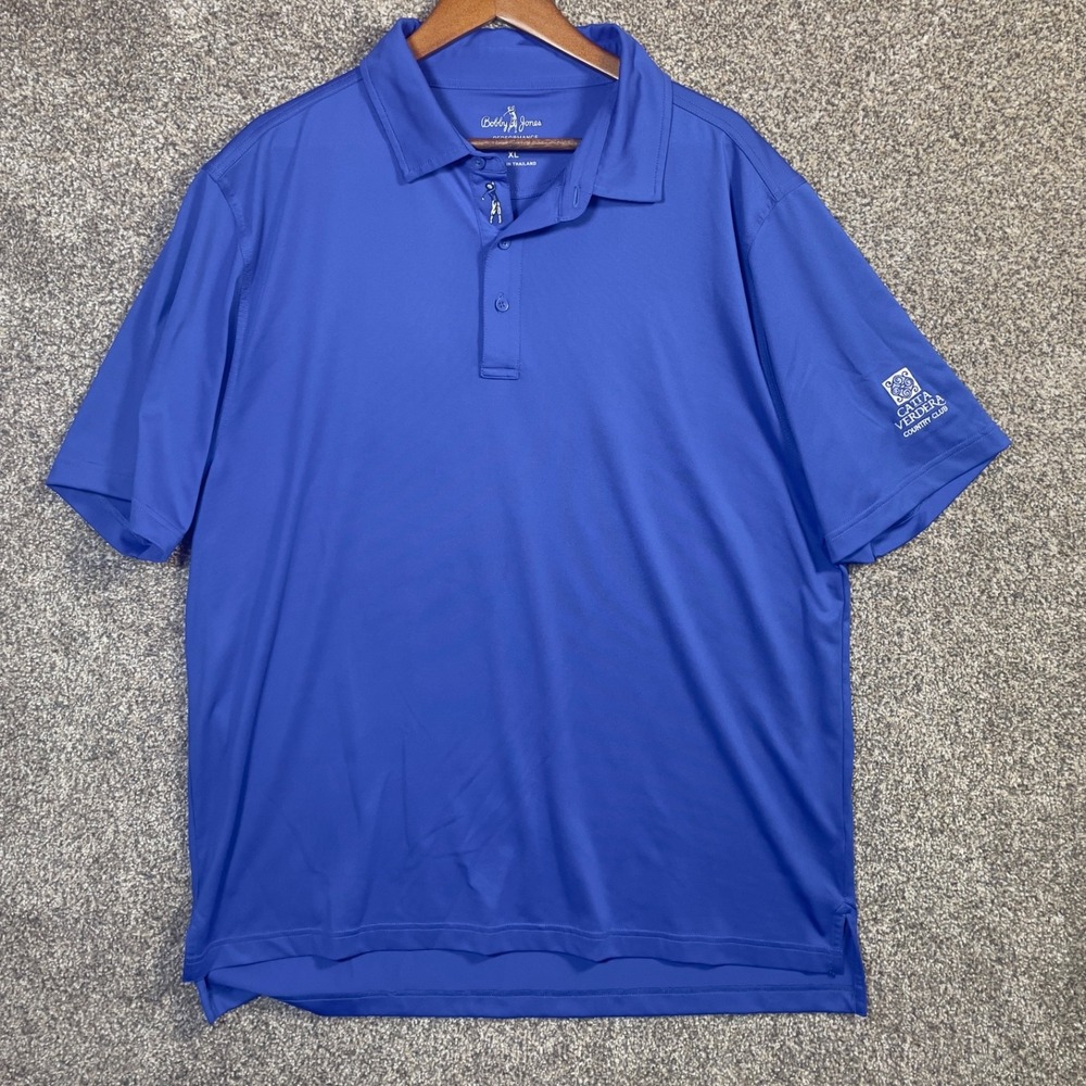 Bobby Jones Performance Mens XL Blue Golf Polo Catta Verdera Country Club Shirt